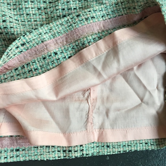 Tocca | 4 | Tweed Pencil Skirt Mint Green Pink - Picture 5 of 5